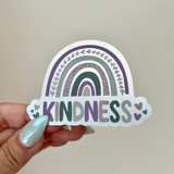 Kindness Rainbow Matte Holographic Sticker