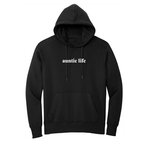 Auntie Life Puff Print Letters Hoodie