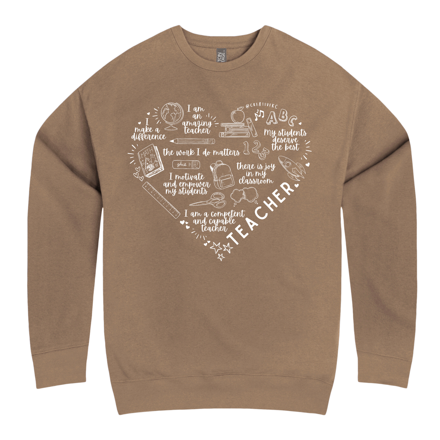 TEACHER HEART AFFIRMATION CREW