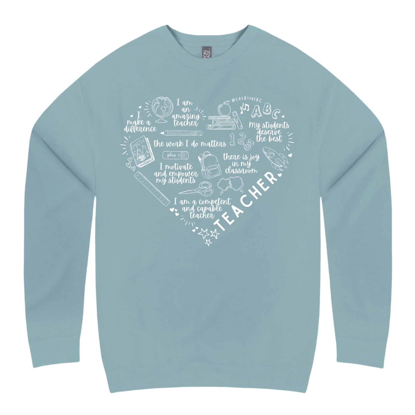 TEACHER HEART AFFIRMATION CREW