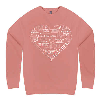 TEACHER HEART AFFIRMATION CREW