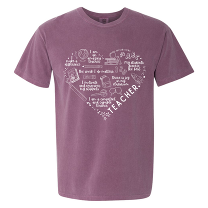Teacher Heart Affirmation Tee