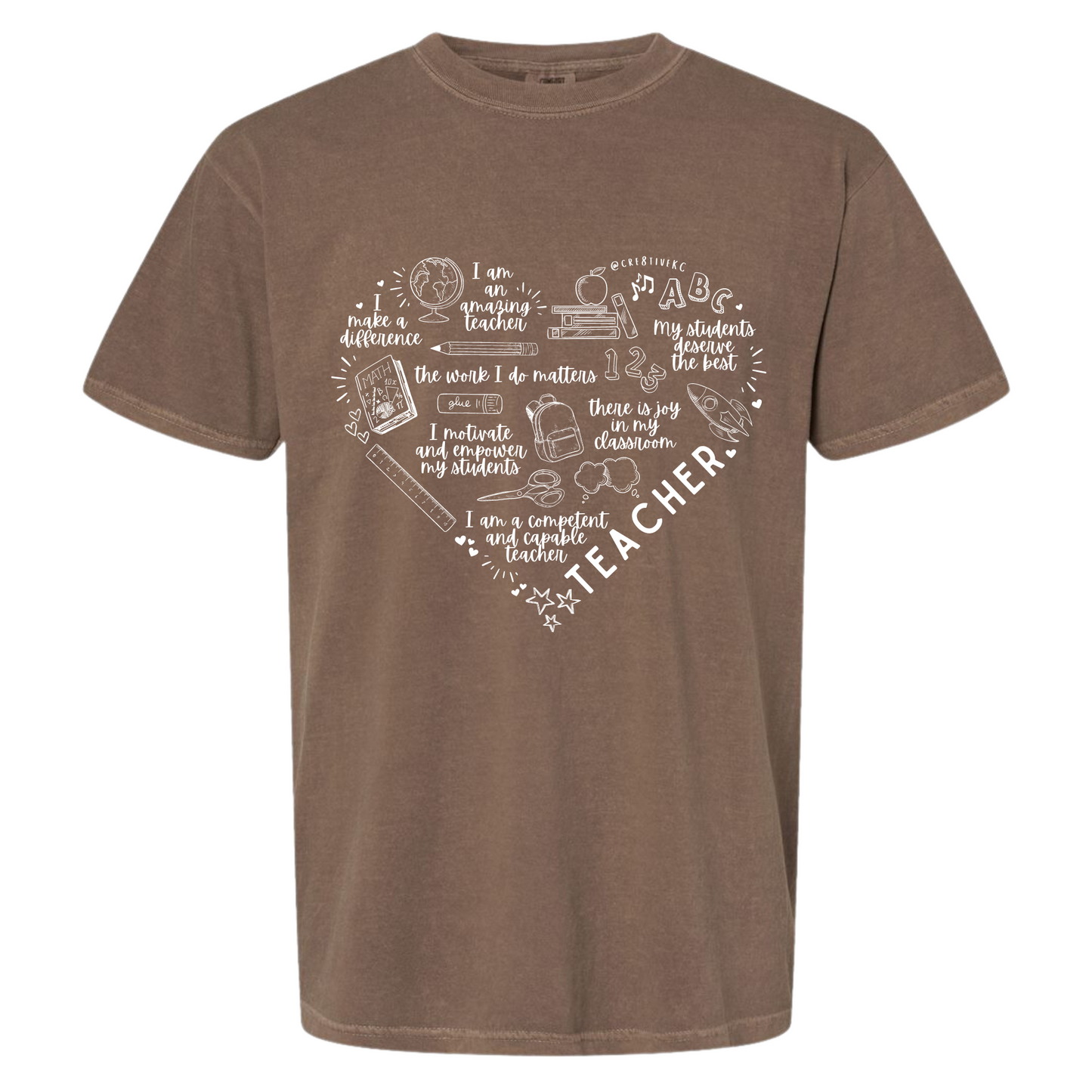 Teacher Heart Affirmation Tee