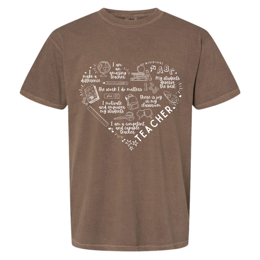 Teacher Heart Affirmation Tee